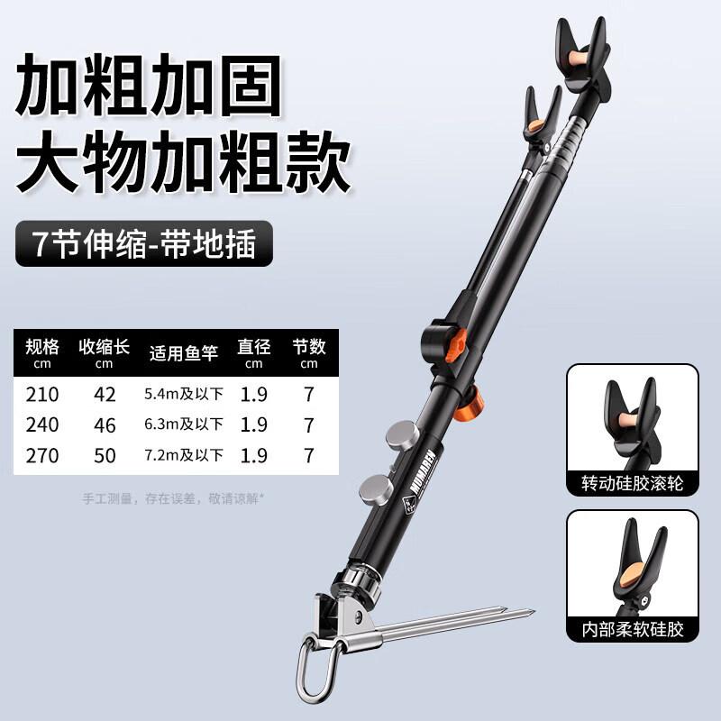 ZOCO Heavy-Duty Stainless Steel Fishing Rod Stand