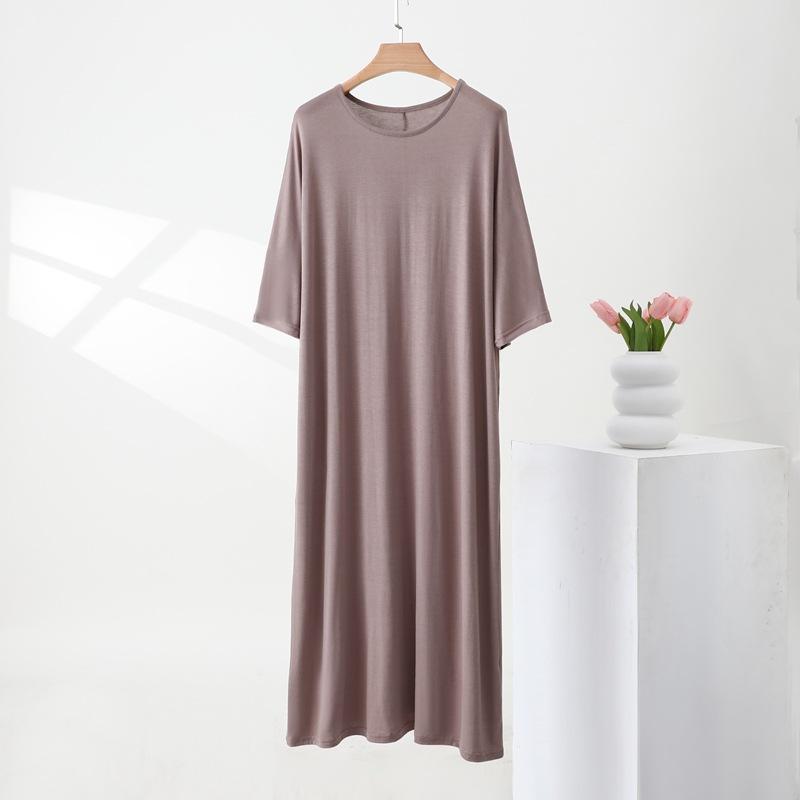 It Can Be Worn As A Loose, Large-sized Dress, A Round-neck Nightgown, A Loose Summer Dress for Women, and A Home Dress