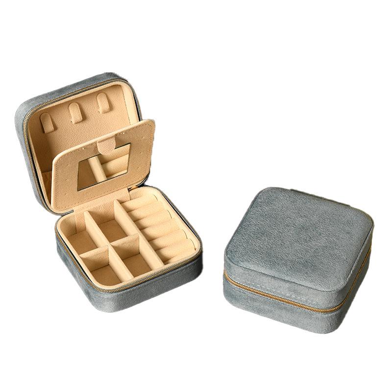 INS Round Mini Travel Jewelry Gift Box: Compact Ring Storage Case