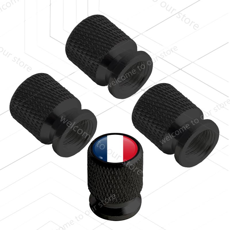 4 Stuks/Set Voor Frankrijk Italië Duitsland Spanje Nationale Tricolore Vlag LOGO Badge Motorfiets Auto Wiel Band Ventieldoppen Bandstamhoezen