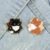 Cute Animal Couple Foxes Brooch Cartoon Sky Moon Sun Star Lapel Pins Creative Backpack Denim Badge Jewelry Gift for Kids Friends