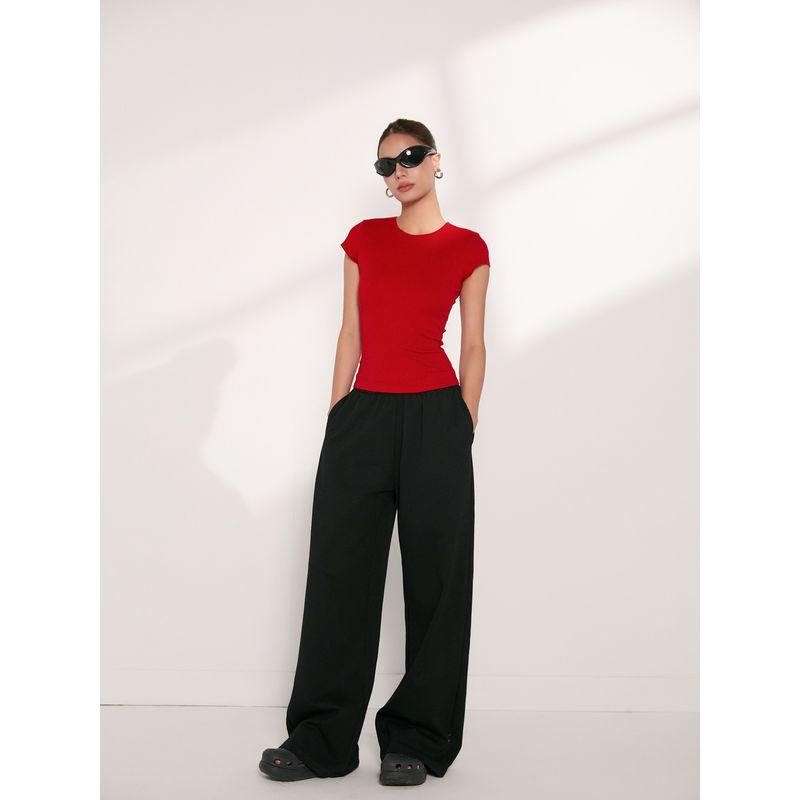 Discoglam 3-Color Basic American Millennium Low Waist Sweatpants Lightweight Wide Leg Pants Casual Pants Sweat pants Summer