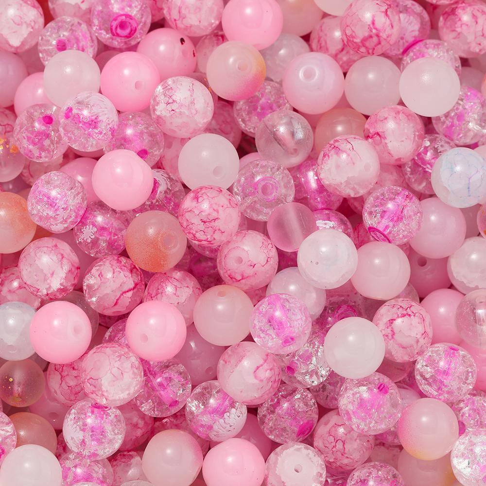 20/50g/Lot Mixed Glass Round Bead Colorful Loose Beads for DIY Jewelry Making Pendant Necklace Accessories Findings Supplies