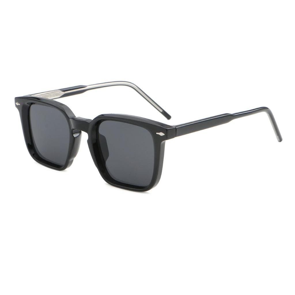 New Retro Square Frame Sunglasses 9811 – Men's Fashionable European & American Style with High-End Cellulose Acetate