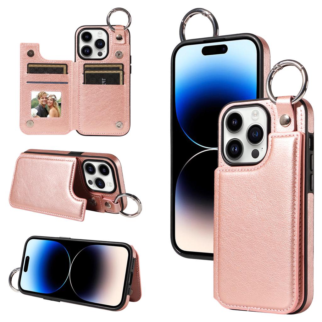 Magnetic Wallet Flip Leather Case Wi/ Ring Buckle For iPhone 15 14 Plus 13 12 11 Pro Max XSMax For Samsung S23 S22 S21 Ultra Plus A14 A54 A13 A53 A25