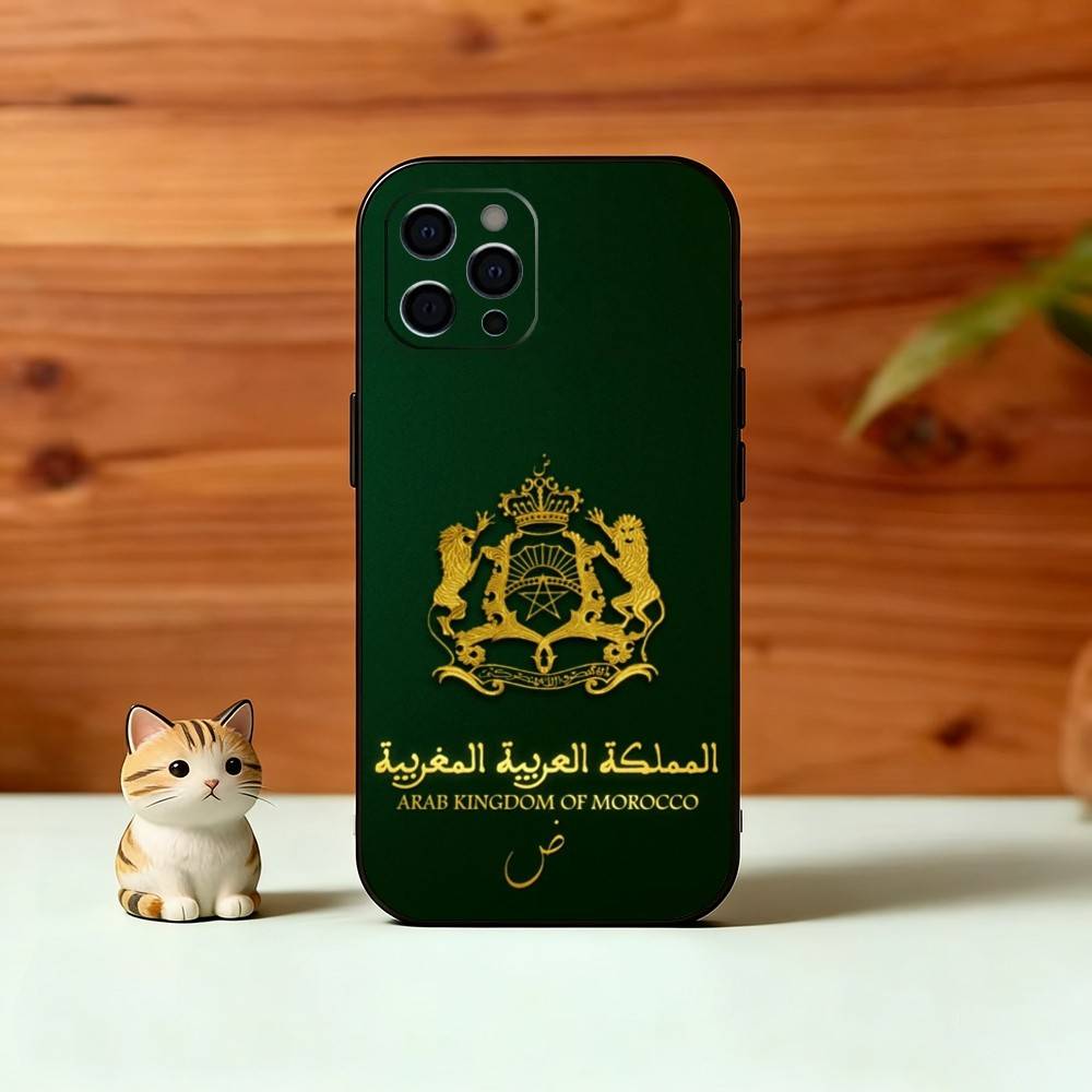 M-Morocco F-Flag Phone Case For iPhone 17,16,15,14,13,12,11 Plus,Pro Max,XS,Soft Silicone Black Cover