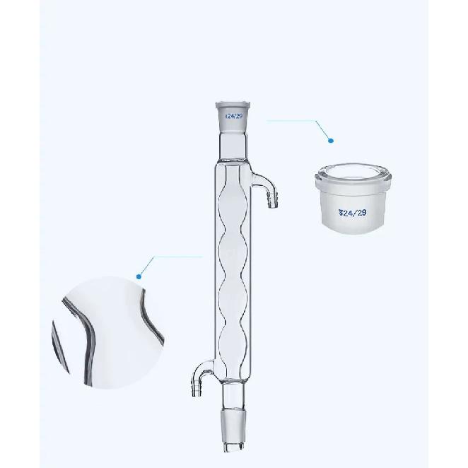 200mm 19/26 24/29 glass straight condenser tube spherical condenser tube serpentine condenser tube