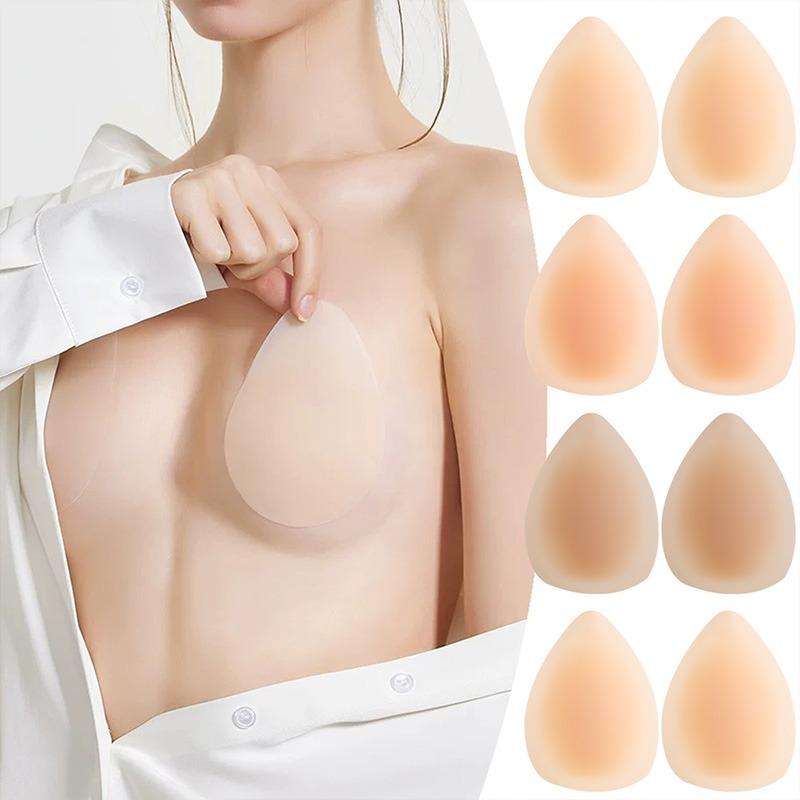 2026 Summer Triangle Invisible Silicone Self-adhesive Bra Pad for Women Skin Breast Pads Nipple Cover Bras Intimates Accessories