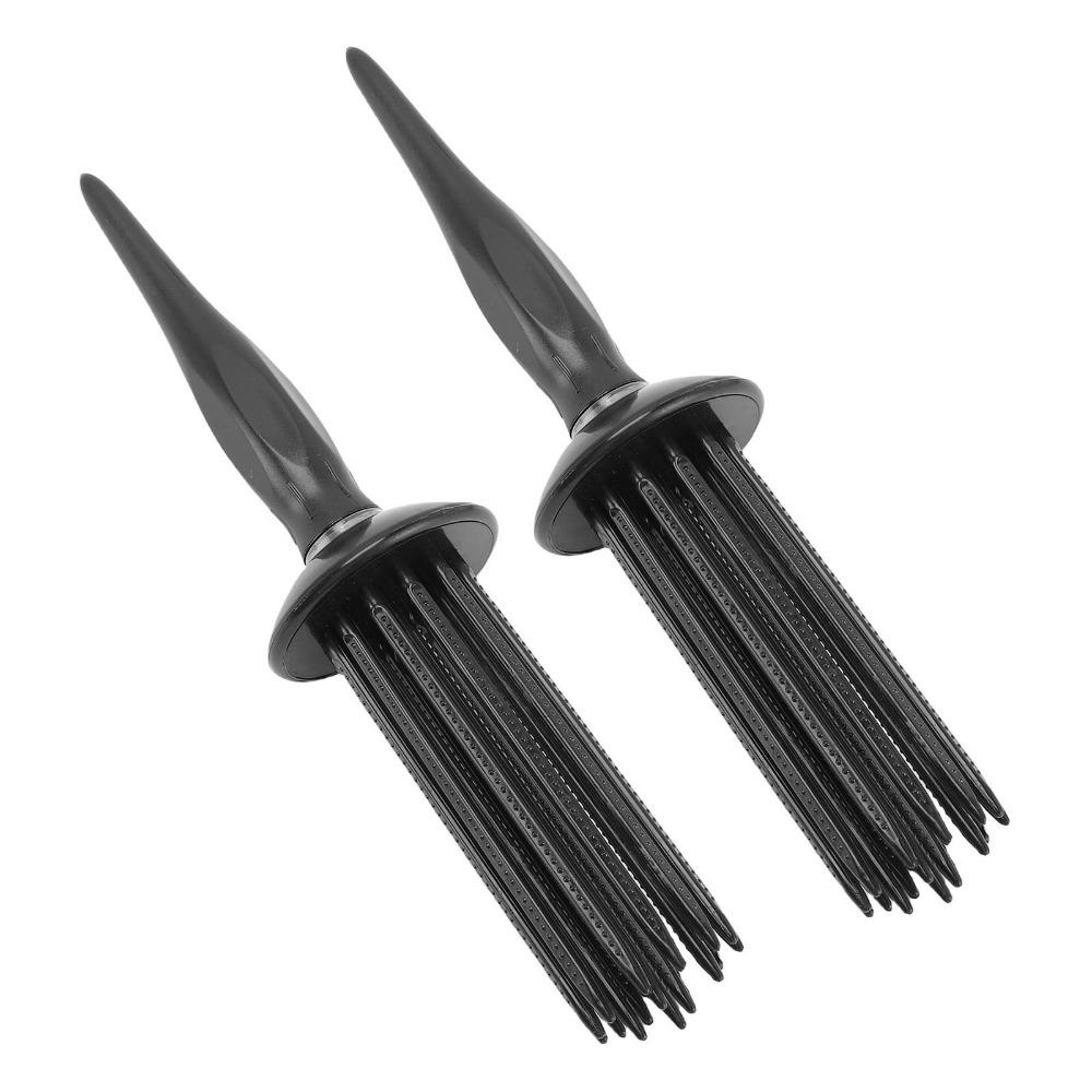 2pcs Professional Curl Defining Brush Easy Styling Hair Curling Tool Curling Roll Comb Salon Use