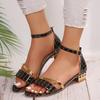 Fashion Women Sandals 2025 Summer New High Heels Casual Open Toe Sandals Naked Strap Sandals Pumps Heels Shoes Women Sandalias De Mujer