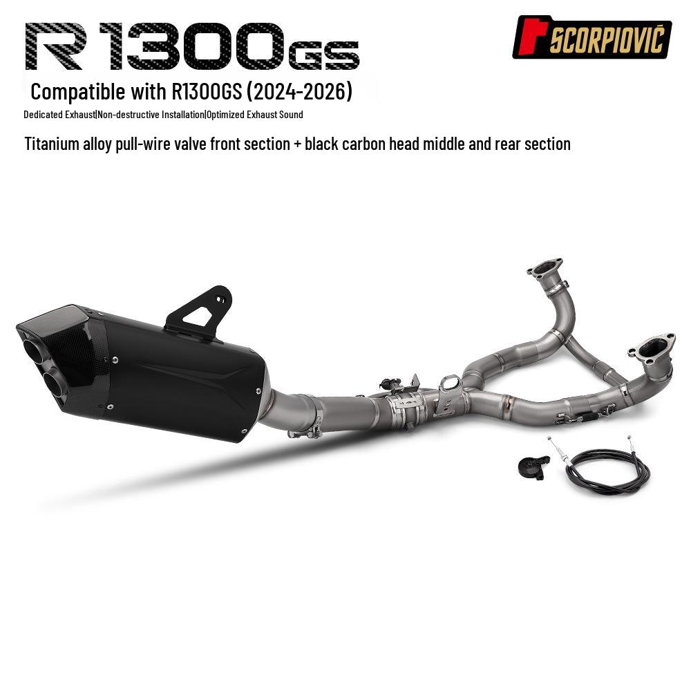 R1300GS Motorcycle Mod Kit: Cable-Operated Valves, Exhaust Pipe, Muffler