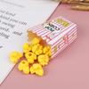Kids Cartoon Popcorn Pencil Eraser 1Pack Novelty Stationery Student Prize Eraser For Girls School Daily Use