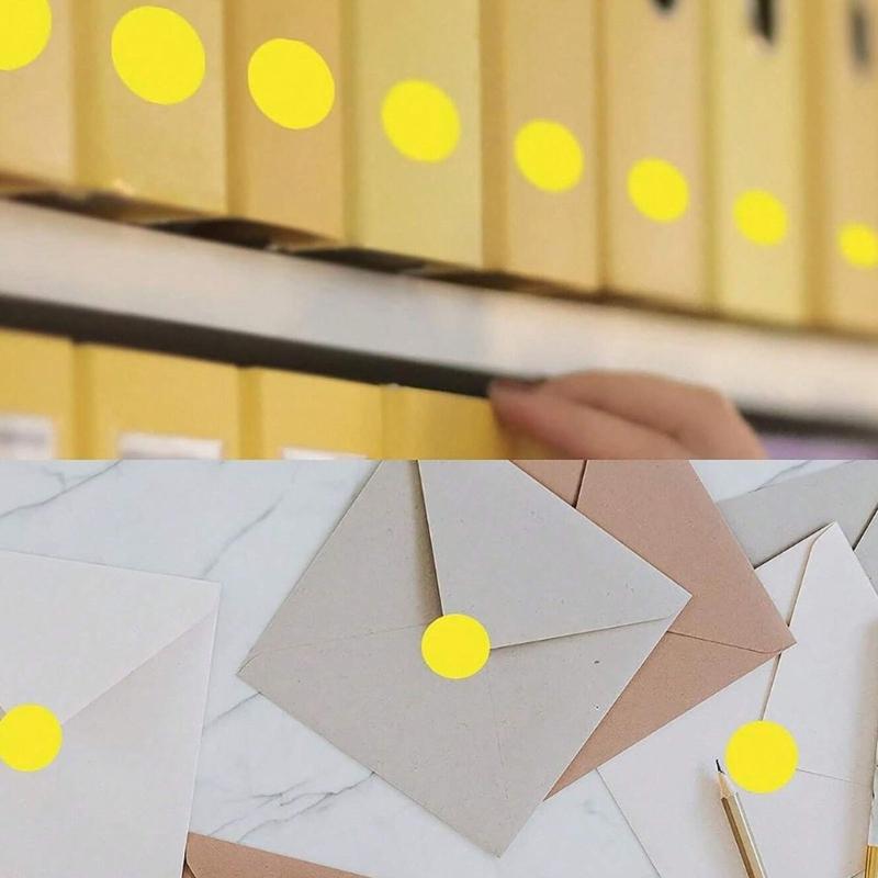 4000Pcs Multicolored Round Sticker 25mm Adhesive Dot Sticker Packgaing Labels for Journal Planner Wrapping Labelling