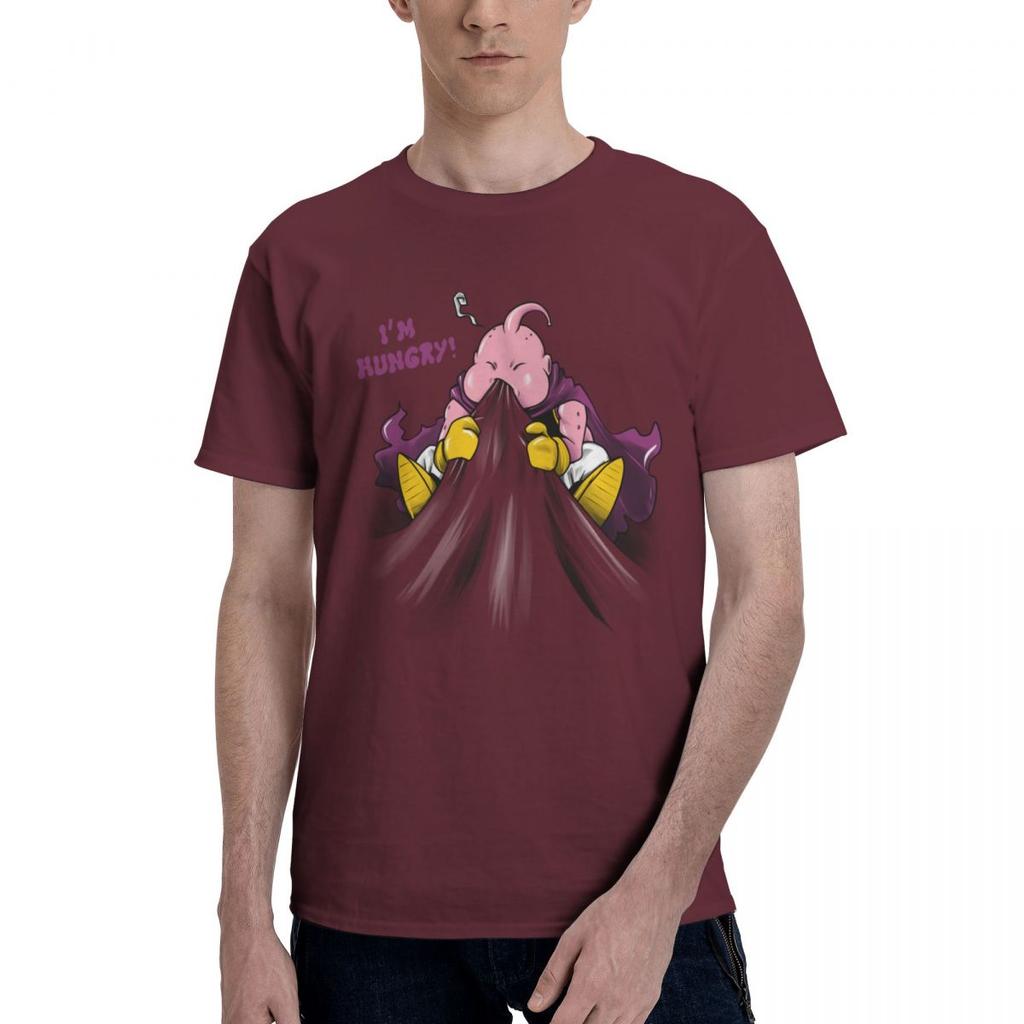 Maglietta Uomo Donna Hungry Majin Buu Merchandising Novità Cotone Puro Manica Corta T-shirt Girocollo Vestiti Regalo di Compleanno
