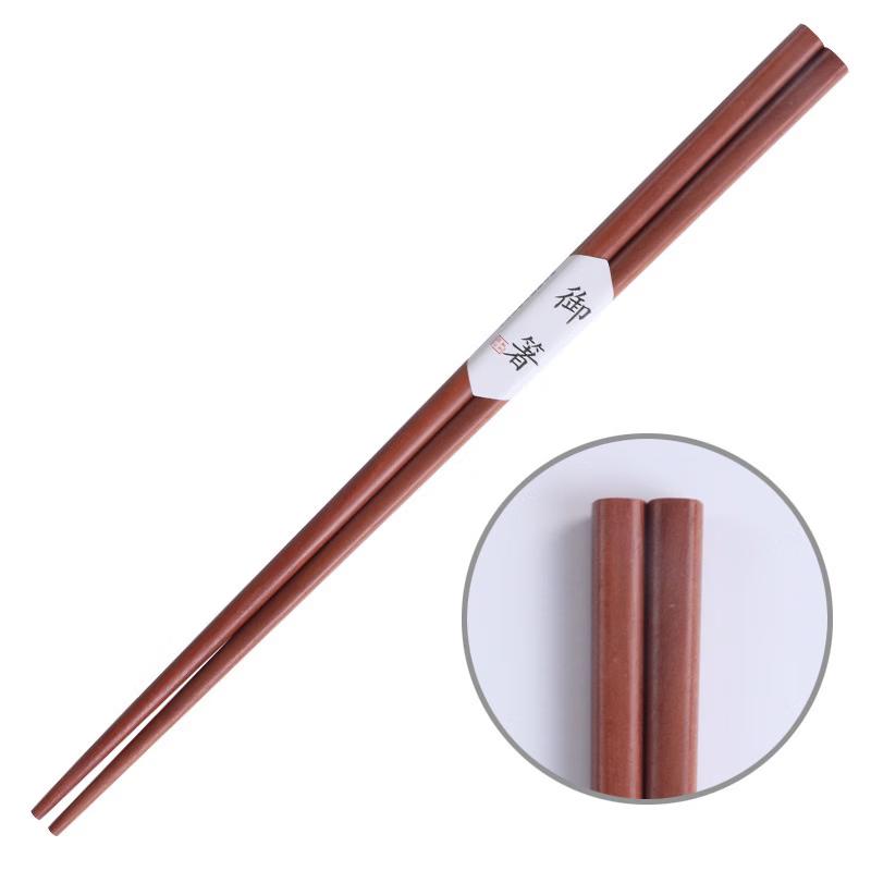 DaXinYuanLin Wooden Pointed Chopsticks - Lacquer Finish (5 Pairs)