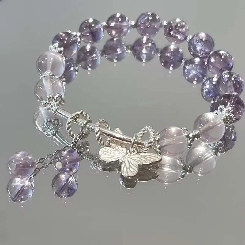 

New Rouge Broken Butterfly Bracelets for Women Sweet Elastic Snake Tassels Chain Bracelet Best Friend Jewelry Gifts