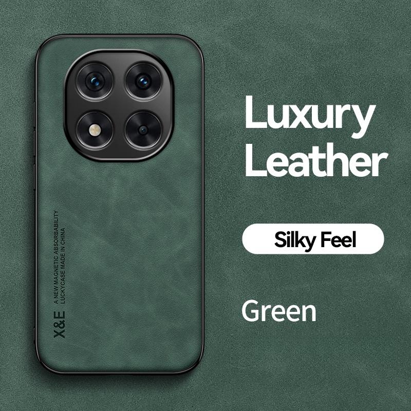 Luxury Leather Funda For Redmi Note 14 Pro Plus Case Car Magnetic Holder Back Cover for Xiaomi Redmy Note14 Note 14Pro + Plus 5G
