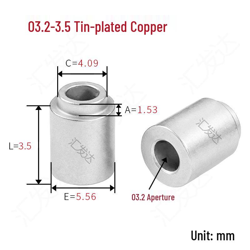 SMTSO-3.2 Tin-Plated Copper PCB Standoff: Unthreaded Through-Hole SMT Nut with Internal Thread