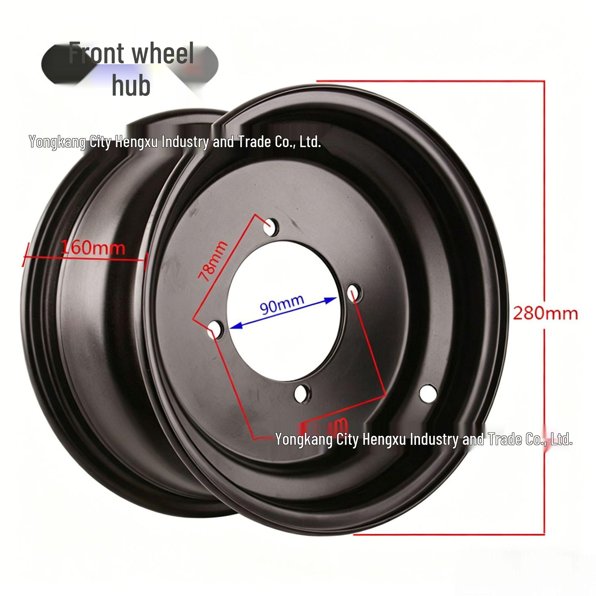 

ATV Beach Car Accessories: 23x7.00-10 Front Tire and 22x10-10 Rear Steel Rim with Four-hole Hub