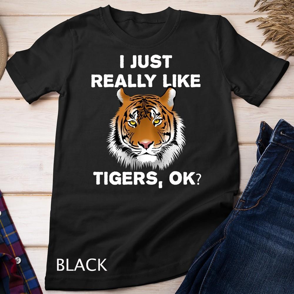 

Tiger Tshirt Kids Funny Tiger Gifts for Boys Men Tiger Lover Unisex T-shirt M