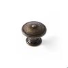 Boutons De Meuble Rond Antik - Zamak Laitonné - H.22mm - Blanc - Lot De 4