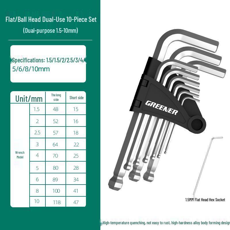 6-Sided Hex Wrench Set - Universal Automatic Hex Key Tools