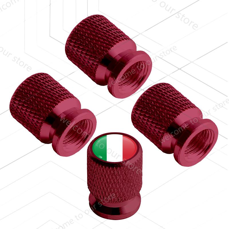 

4Pcs/Set For France Italy Germany Spain National Tricolor Flag LOGO Badge Motorcycle Car Wheel Tire Valve Caps Tyre Stem Covers