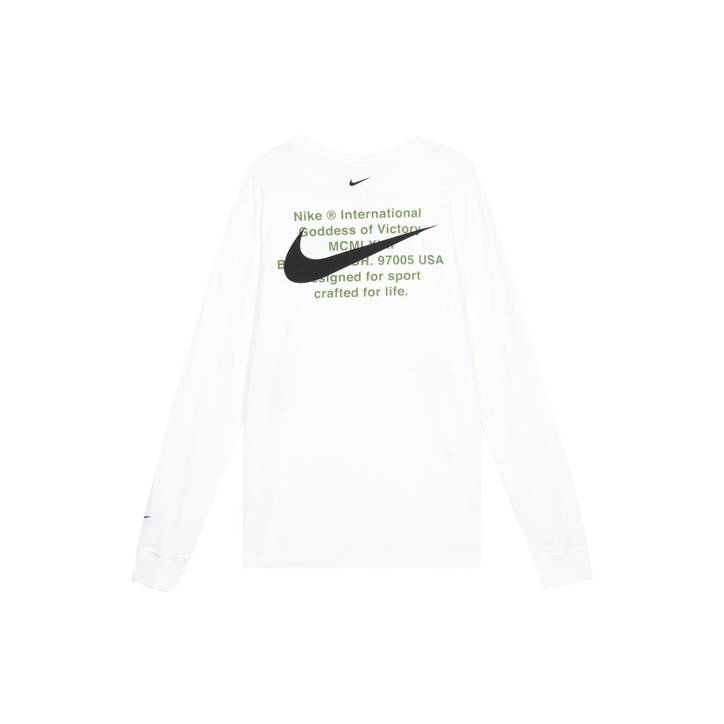 Nike Sportswear Swoosh LS Tee US Edition Round Neck Long Sleeves White Men's CK2259-100