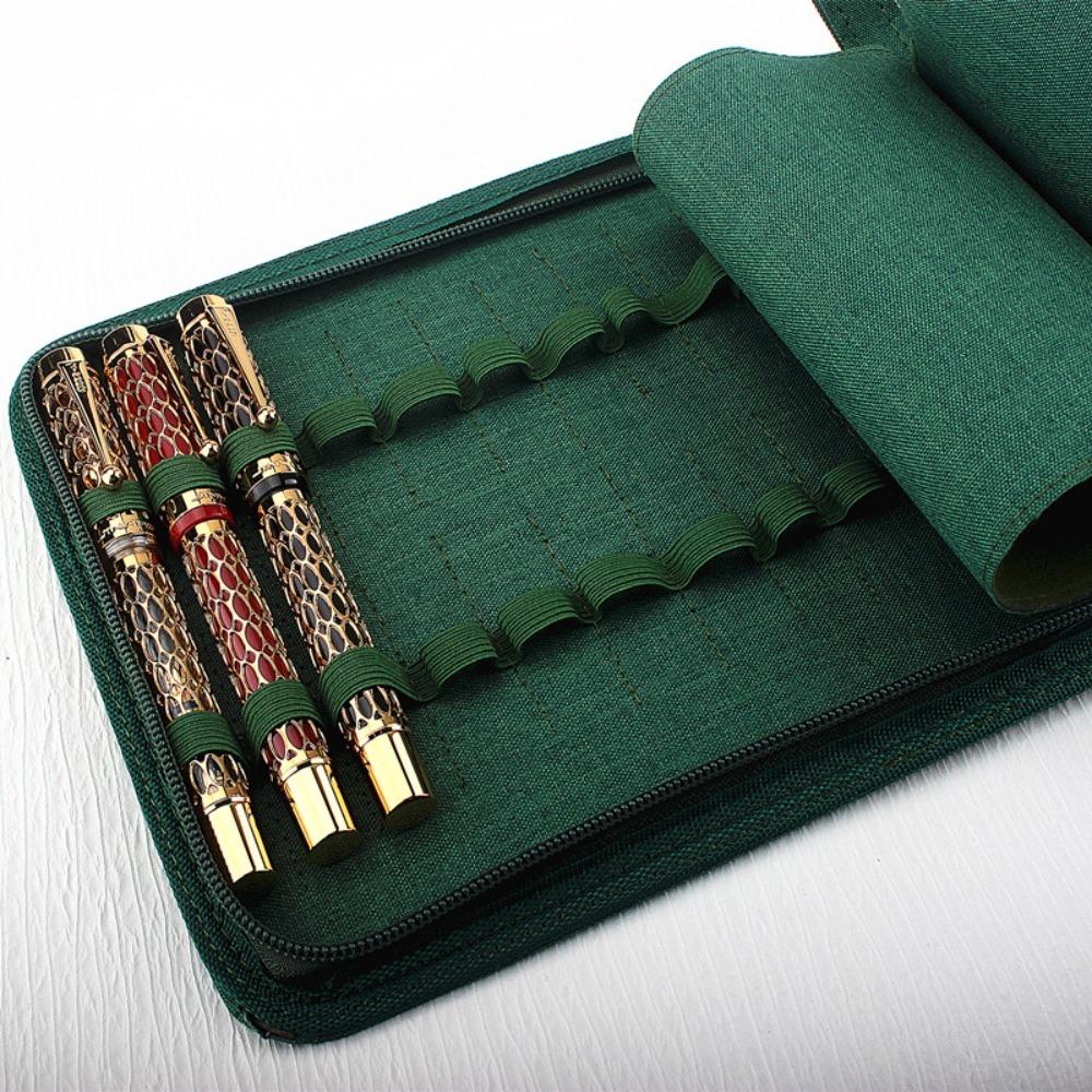10 /24/48 Slots Large Capacity Fountain Pencil Case Pen Container Bag Writing Holder Supplies