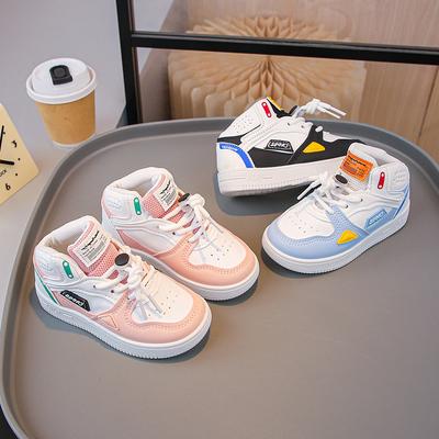 Children's Sports Shoes Spring and Autumn New Boys' Casual Shoes High-top Girls' Board Shoes Soft-soled Baby Shoes