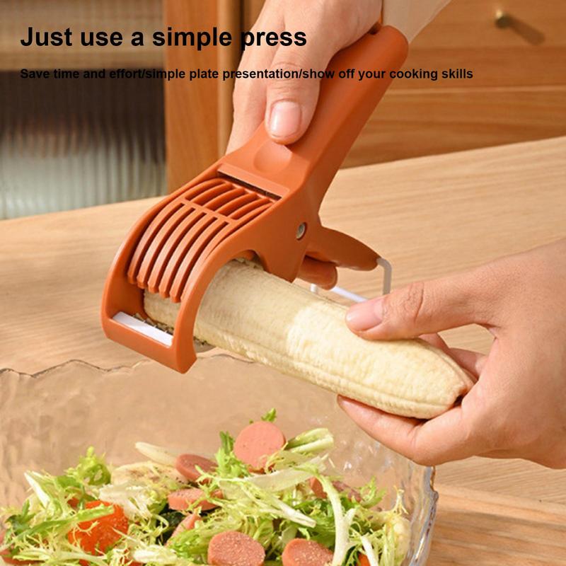 Salad Cutter Chopper Portable Manual Fruit Slicer Creative Vegetable Slicer Kitchen Gadgets Chopping Tool Press Banana Slicer