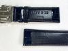 L07Y018J9 SEIKO Presage 20mm Leather Strap with Dark for Buckle, Crocodile, Blue, SARW011/ SARX019
