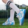 Kids Soccer Shoes TF Football Boots Professional Cleats Grass Training Sport Footwear Rotating Push Button Boys Outdoor Futsal Turf Soocer Boots 28-39