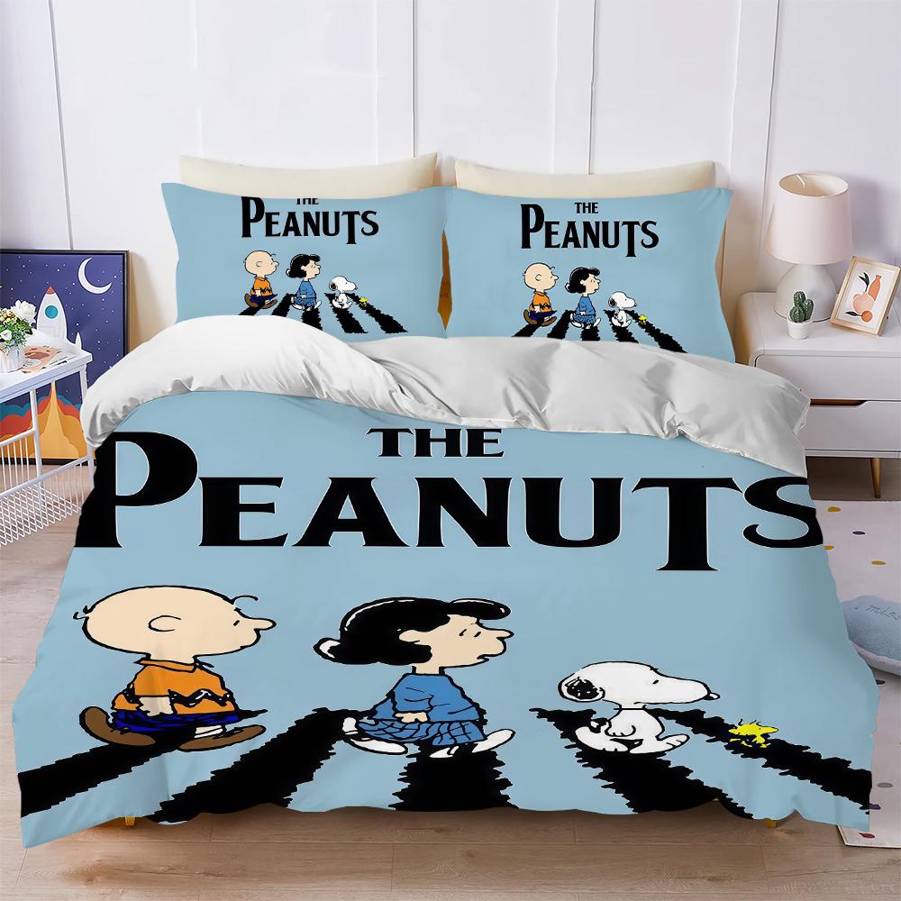 Cartoon Dog S-Snoopys Duvet Cover Set Soft Wash Bed 3 Piece Summer Comfortable Student Dormitory Home Baby Bedding Best Seller