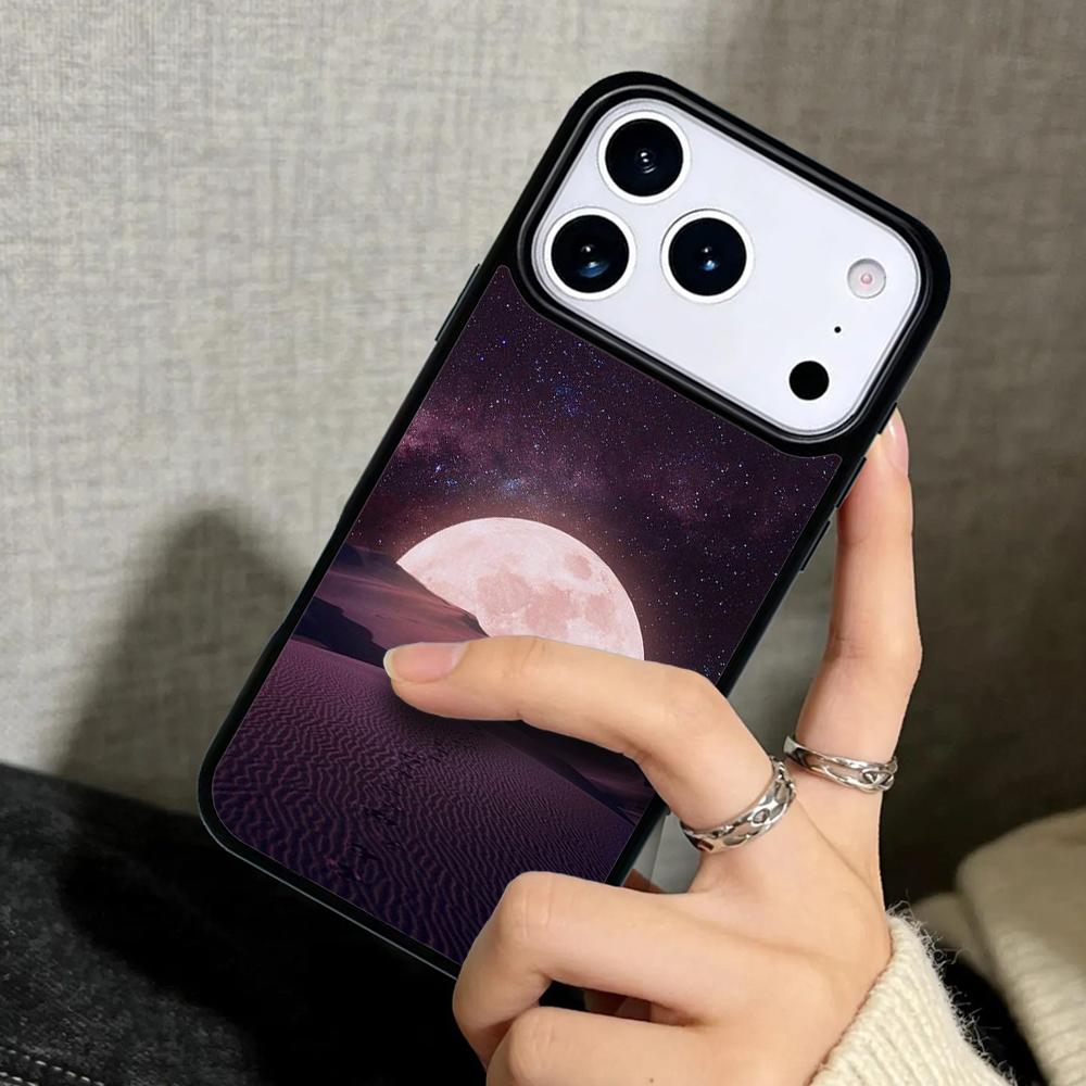 Capa Case for iPhone 17 Air 16 Pro Max 15 Plus 11 13 Mini 14 12 Back Phone Cover Star Space Moon Night