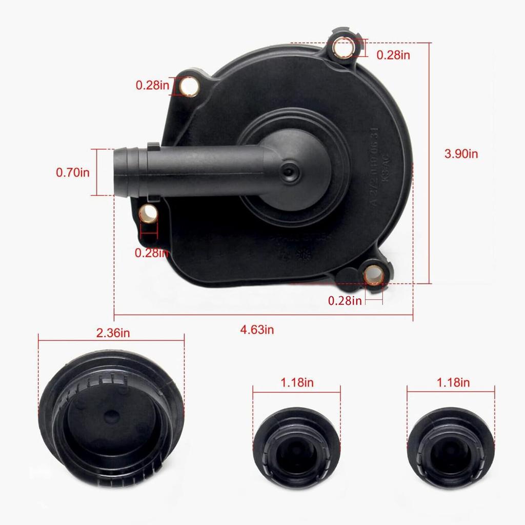 Oil Separator Cover and Camshaft Expansion Plug Kit PCV Vent Valve Crankcase Breather for Mercedes E350 C230 C300 C350 ML350 ML450 SLK300 2720100631