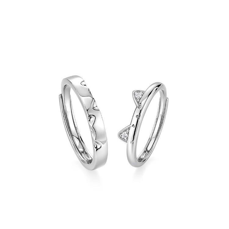2pcs/set Punk Metal Curved Smooth Open Adjustable Ring for Women Men Simple Silver Color Rings Set Hip Hop