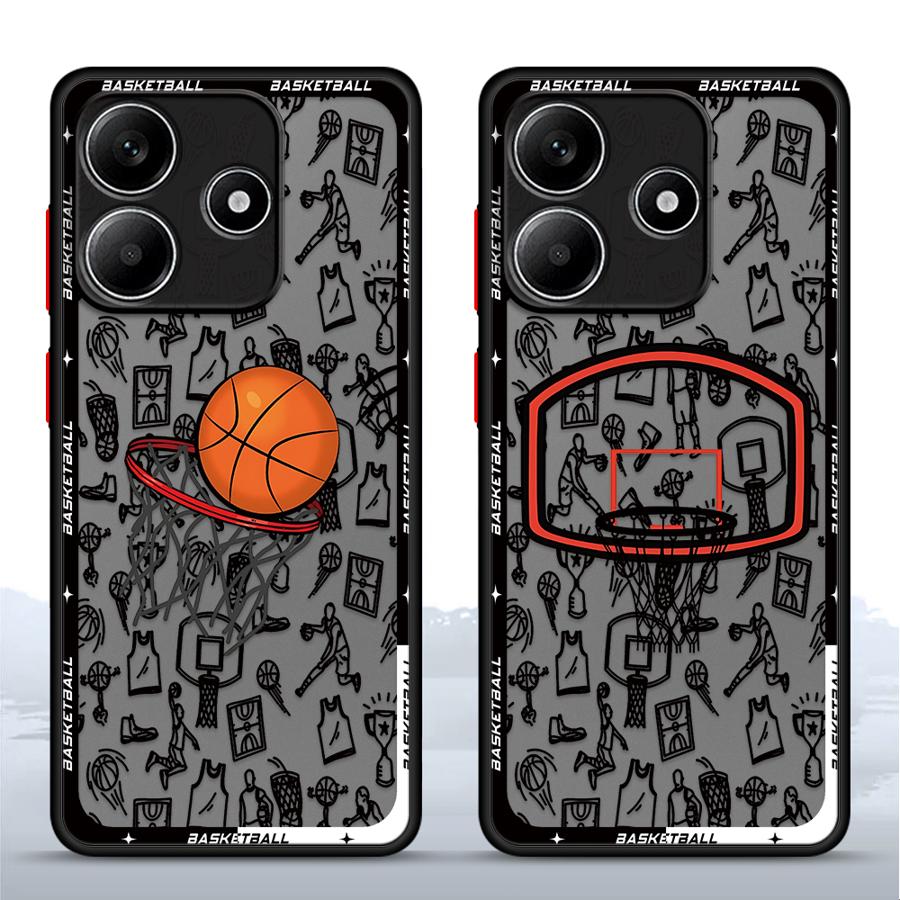Funda Back Phone Cover Case for Xiaomi Redmi Note 14 13C 11 13 Pro Plus A4 9S 12 10 14C Basketball Art