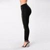 Sexy European & American Eyelet Strap Leggings: Slimming, Exposed Legs, Hip Lift, Large Sizes Available, Women's Fitness Tights