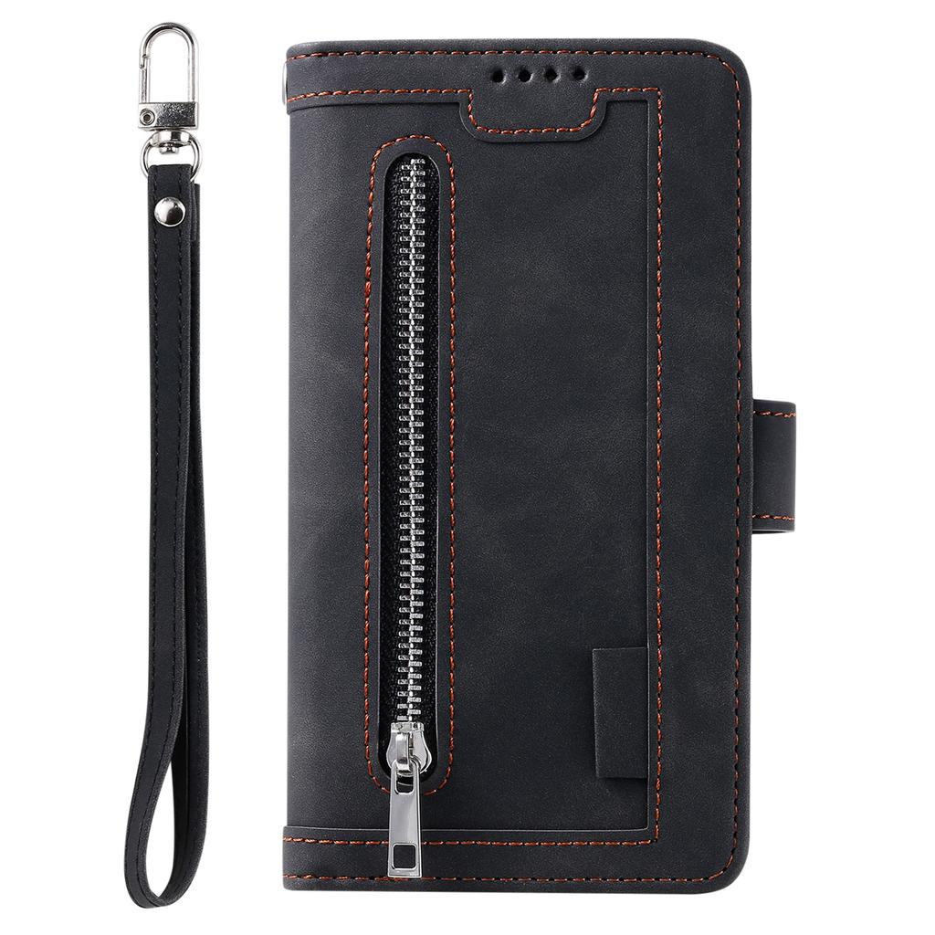 Multicard Solt Zipper Flip Leather Wallet Case For iPhone 14 15 Pro Max 13 12 Mini 11 SE 2025 X 6 6s 7 8 Plus XR XS Book Cover