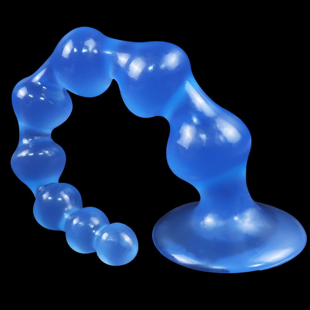 Transparent Colored Bead Anal Plug SM For Men And Women Large Suction Cup For Sexual Pleasure Anal Expansion Device Adult Toy