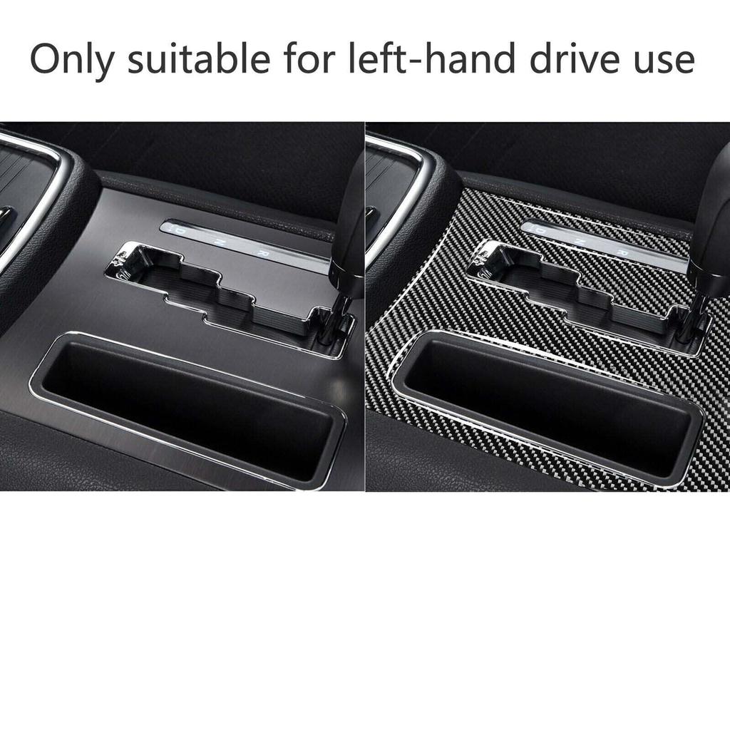 Carbon Fiber Console Gear Shift Panel Decor Trim Cover For Dodge Charger 2011-14