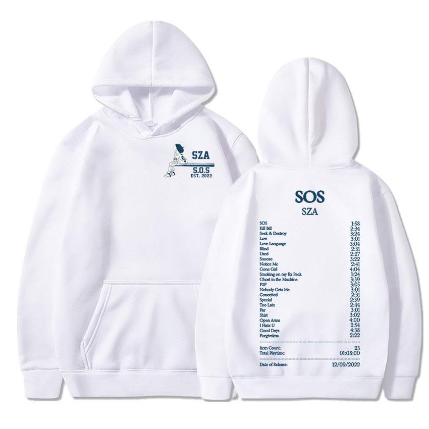 SZA Good Days Graphic Hoodie SOS New Music Album Vintage Sweatshirts Oversized Unisex's Hip Hop Harajuku Pullover Streetwear Unisex