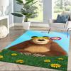 Masha Bear Carpet Suitable for Study Room Entryway Balcony Playrooms Anti-slip Rug Decorate Offices Best for Christmas