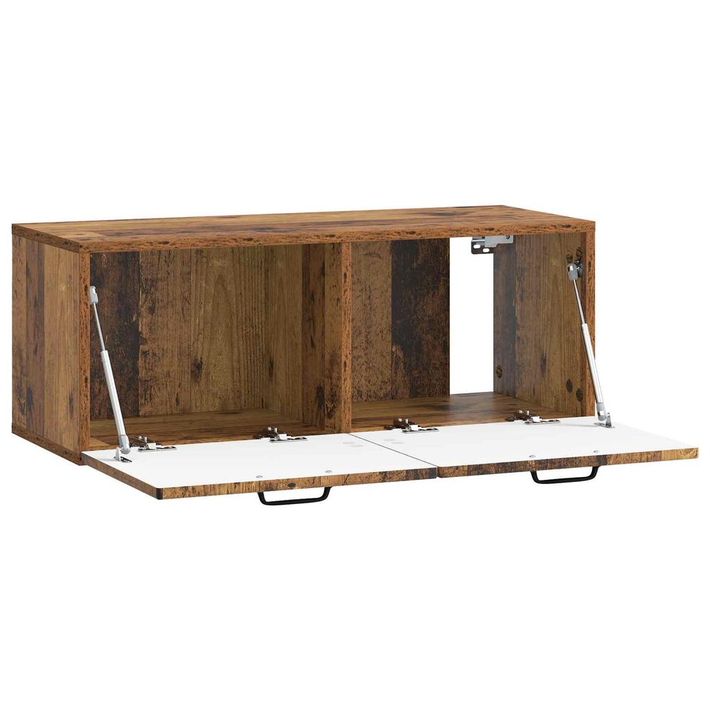 Wall Mounted TV Cabinet Reclaimed Wood Look 78.5 x 31 x 30 cm