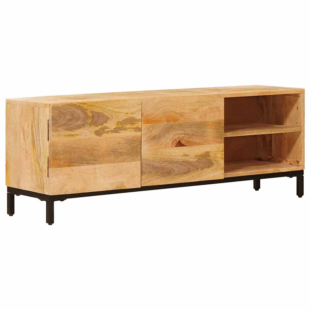 Storage Cabinet In Brown 110 X 30 X 40 Cm Solid Mango Wood
