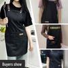 2026 Black Waterproof Waist Apron: Catering, Coffee, Milk Tea - Printed Logo, Oil-Proof, Hotel & Kitchen Use