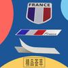 3D Premium Frankrikes flagg for SUV Off Road bil Motorpanser Skjerm Bakluke Hekkmalje Emblem Merkeklistremerke