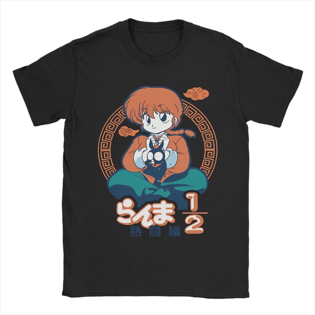 Men Women Fashion Genma panda Ranma 1-2 p-chan Tee T Shirt Pure Cotton T-shirts Clothing
