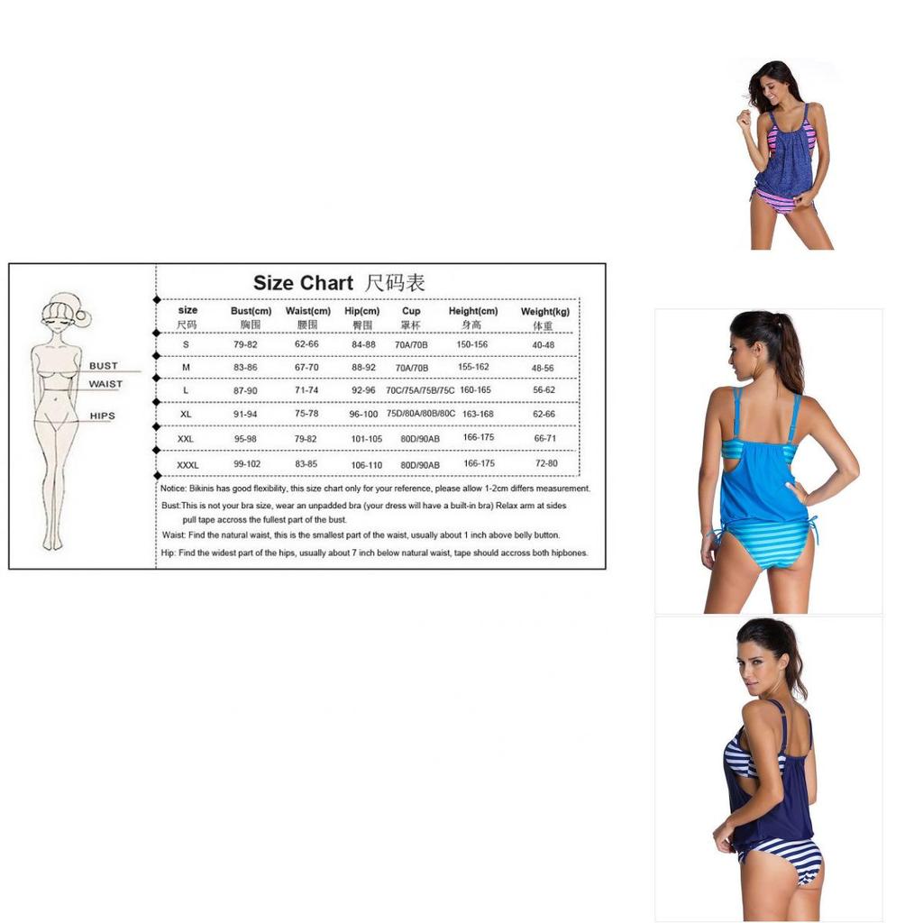 Premium Quality Women's Tankini Bikini Set With Push Up Padded Swimsuit For Beach Fun